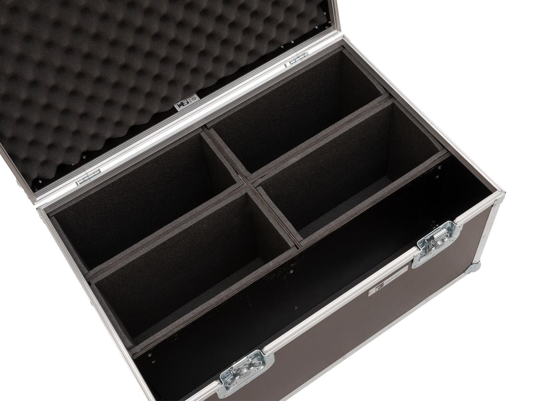 ROADINGER Flightcase pour 4 LED 4/7C-12 Silent Slim Spot