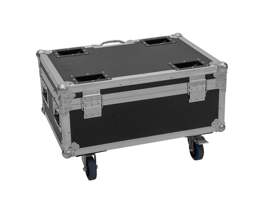 ROADINGER Flightcase 6x AKKU IP TL-3 QCL Trusslight CRMX avec fonction de recharge et roulettes