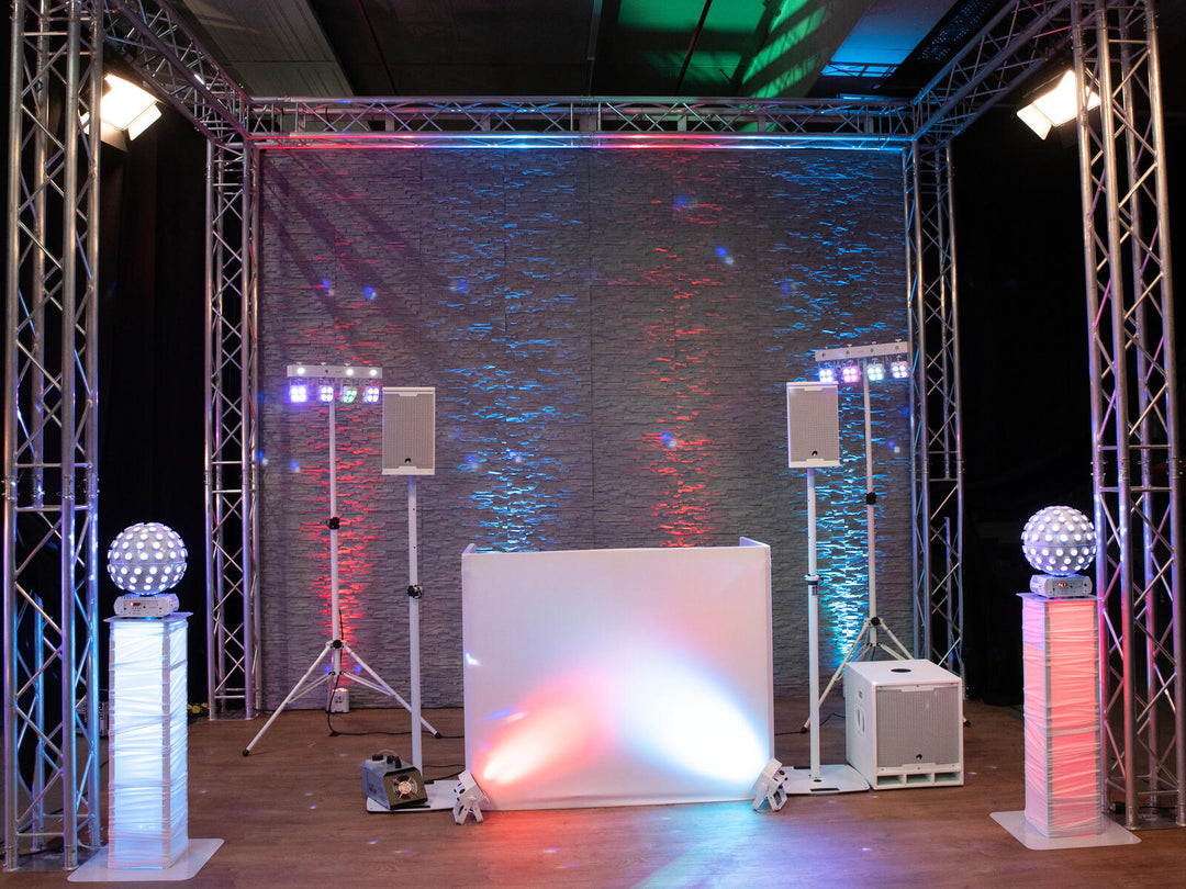 EUROLITE 2x Stage Stand variable avec housse et sac, blanc