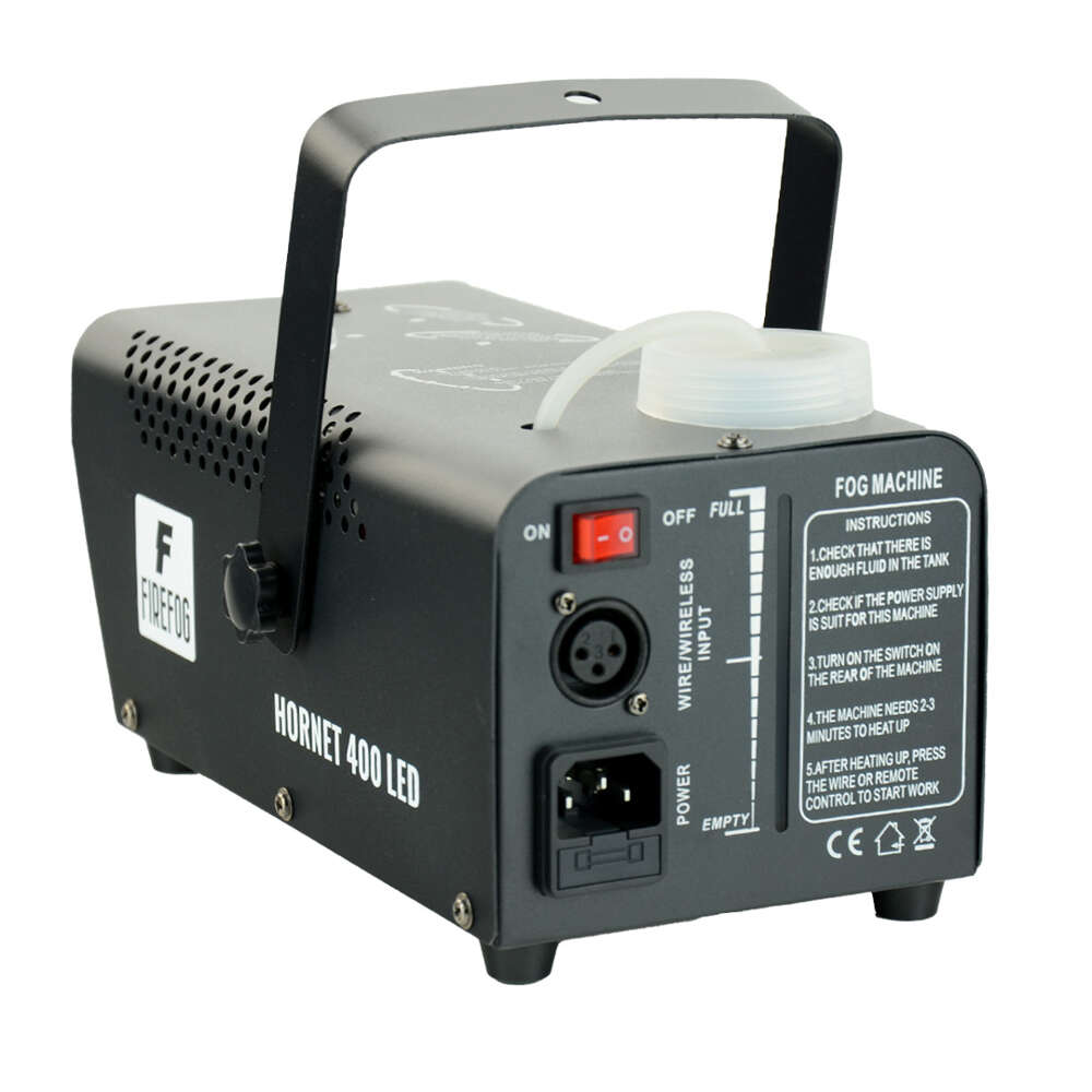 Firefog Hornet 400LED machine à brouillard 400 W avec LED et 2 télécommandes, noire