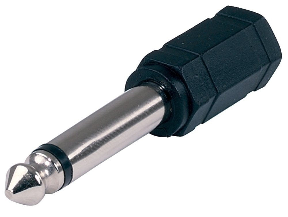 GEWA adaptateur jack mono femelle 3,5 mm vers jack mono 6,3 mm