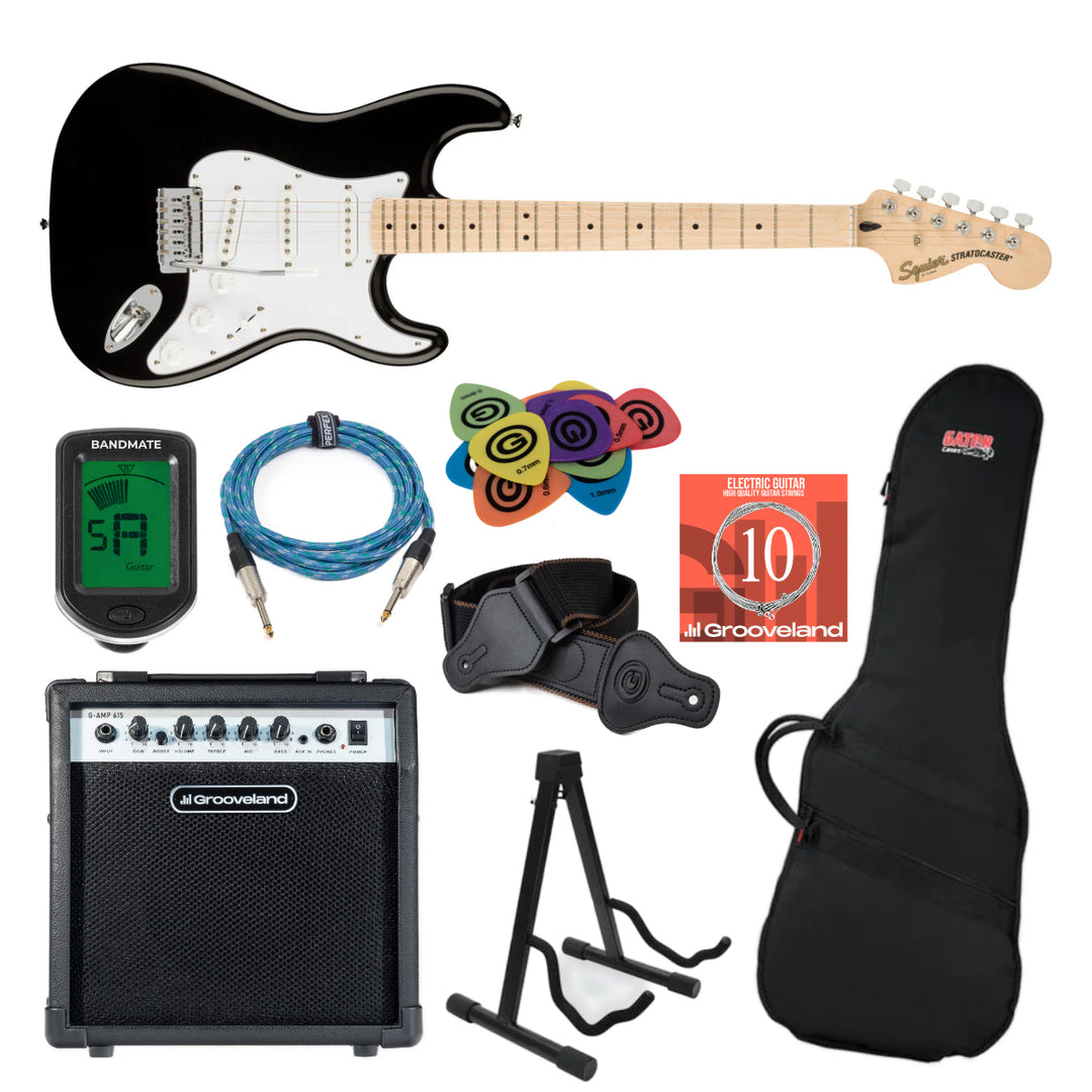 Fender Squier Affinity Stratocaster Pack de démarrage (Noir)