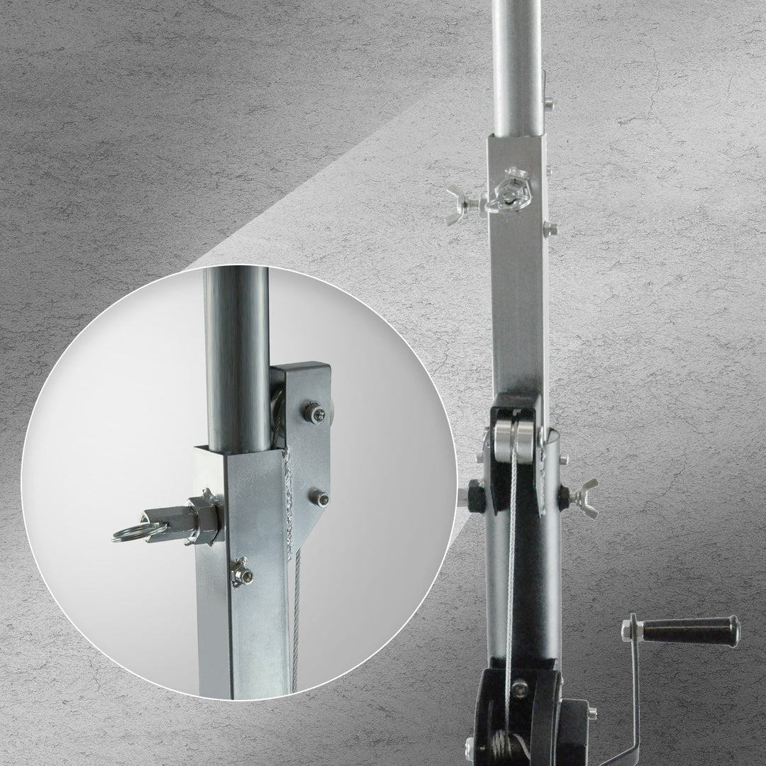 Hardman LS3 wind-up, pied d’éclairage, de 1,7 à 4,3 m, 65 kg