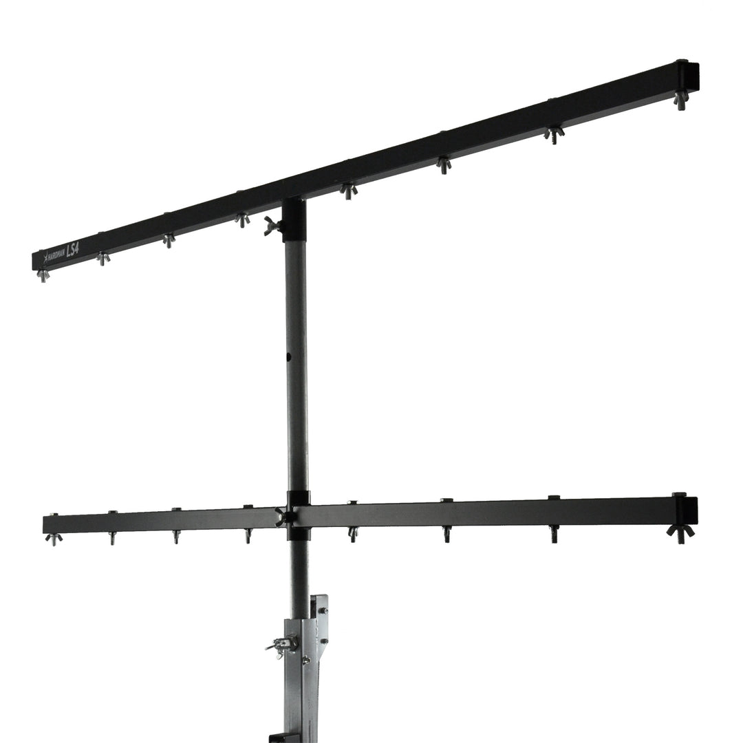 Hardman LS4 wind-up, pied d’éclairage avec double barre transversale, de 1,7 à 4,3 m