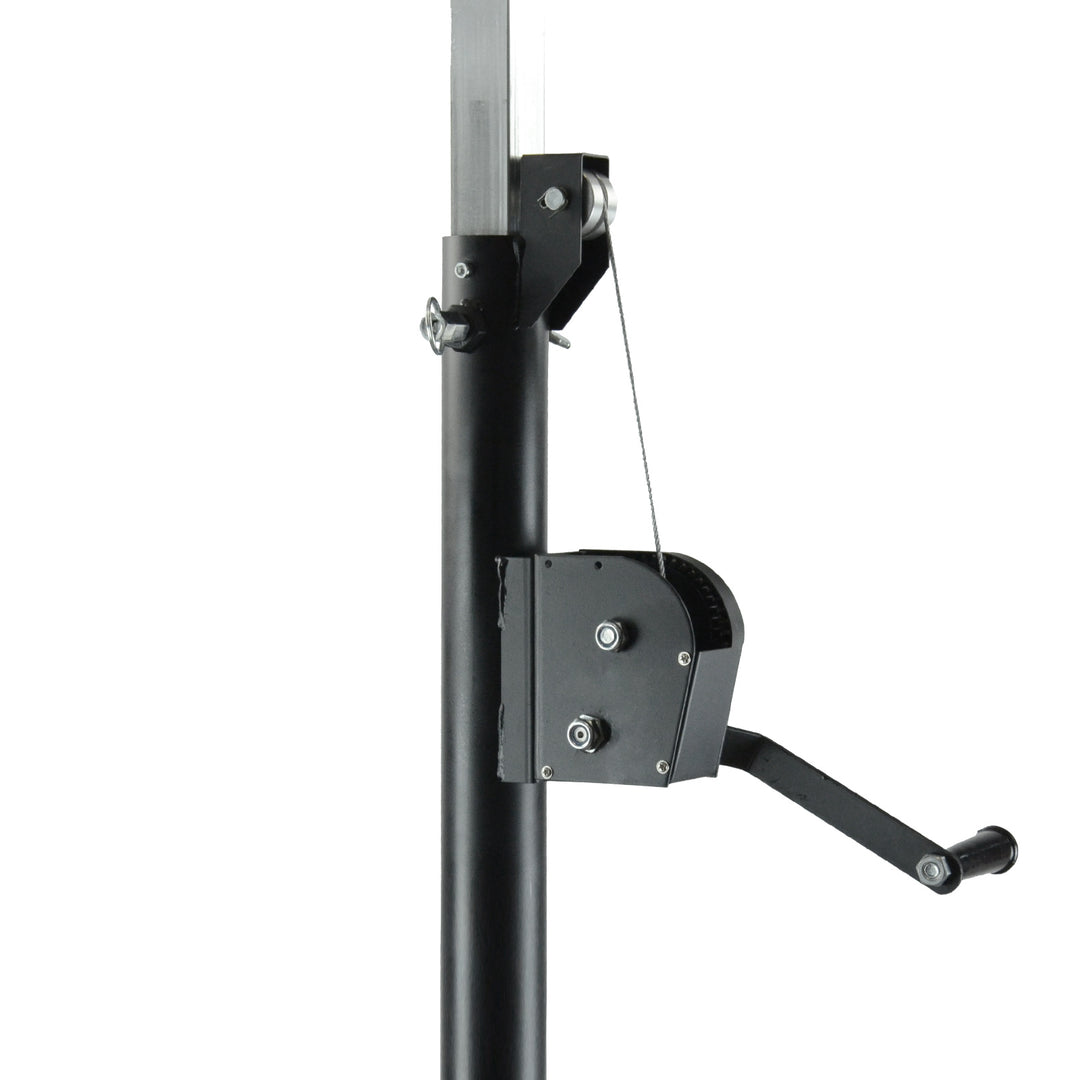 Hardman LS4 wind-up, pied d’éclairage avec double barre transversale, de 1,7 à 4,3 m
