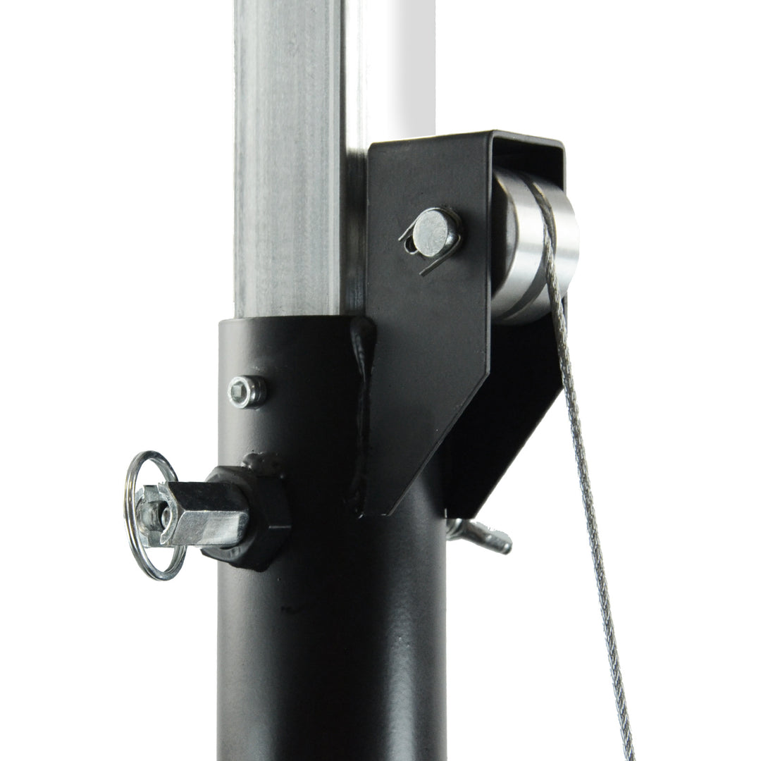 Hardman LS4 wind-up, pied d’éclairage avec double barre transversale, de 1,7 à 4,3 m