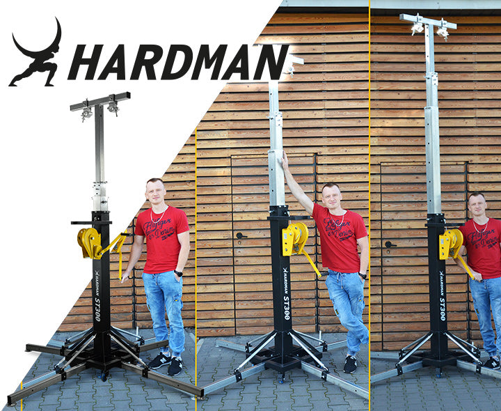 Hardman ST300, tour de scène avec treuil, de 2 à 5,5 m, 300 kg
