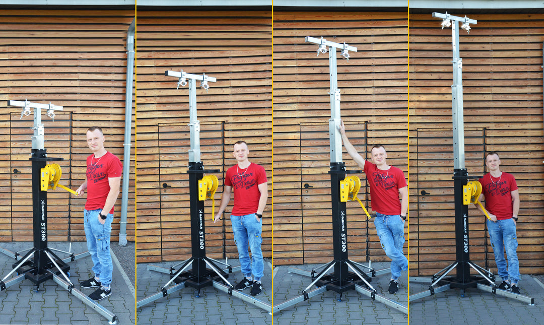 Hardman ST300, tour de scène avec treuil, de 2 à 5,5 m, 300 kg