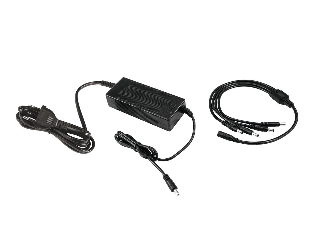 EUROLITE Set 4x AKKU IP Flat Light 1 chromé + Sac souple + Chargeur