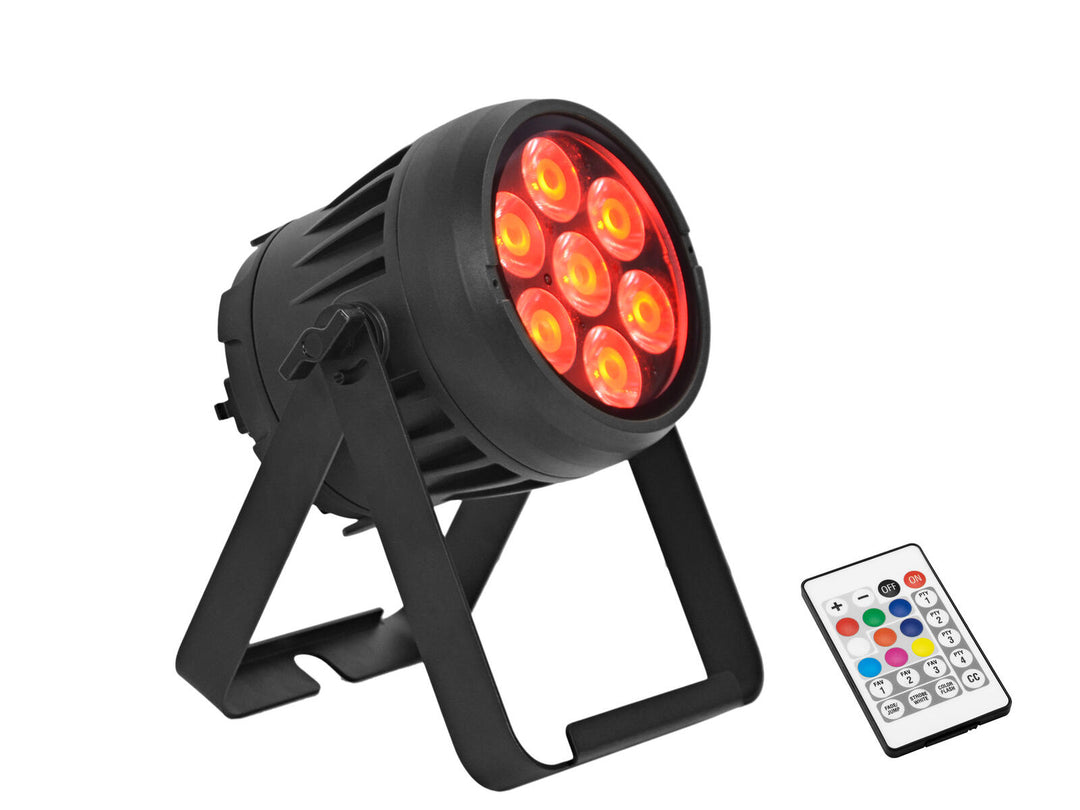 EUROLITE Set 4x AKKU IP PAR 7 QCL CRMX MK2 + Case avec fonction de recharge