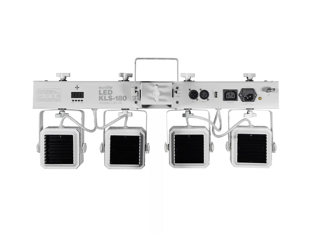 EU Set LED KLS-180 blanc + pieds d’enceinte BS-2 EU blancs