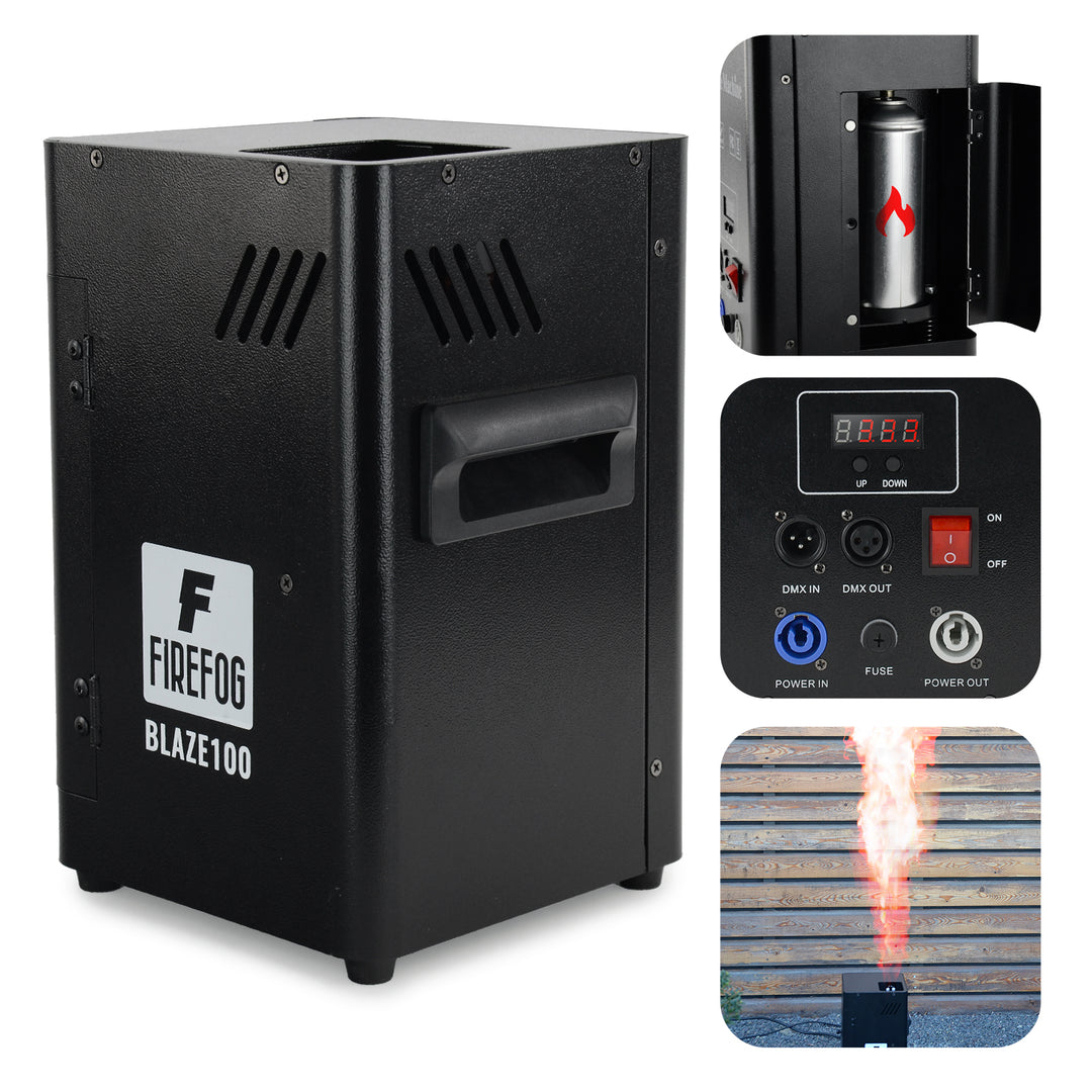 Firefog BLAZE100 machine à flammes 200 W avec DMX