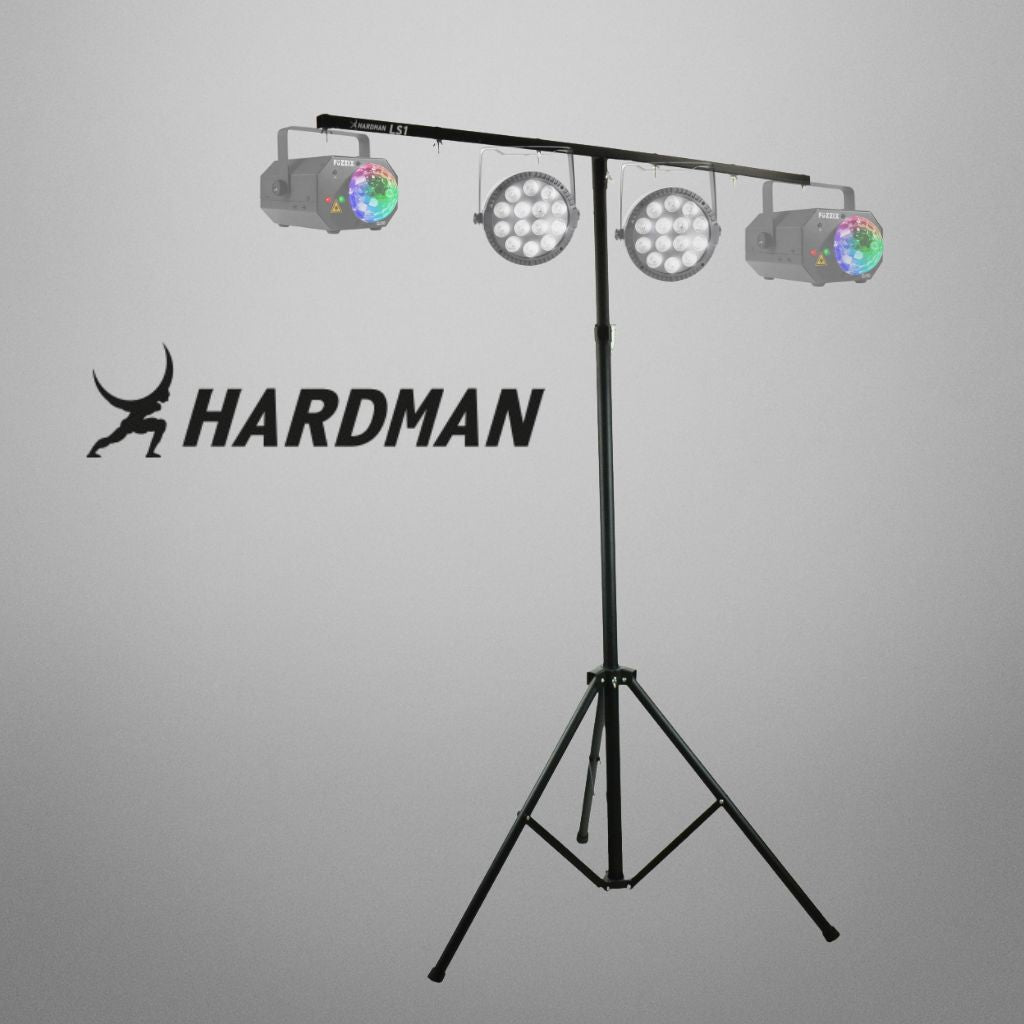 Hardman LS1, pied d’éclairage avec barre transversale, de 1,6 à 2,8 m, 45 kg