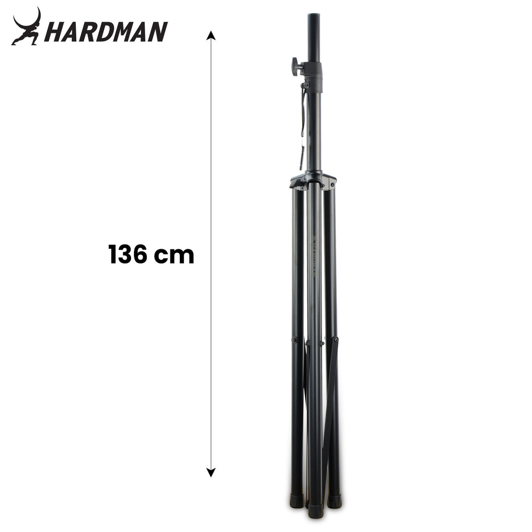 Hardman HLS2 pied d’éclairage avec T-bar, 2,5 m, 70 kg, noir