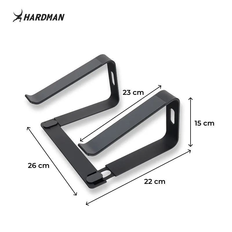 Hardman LSR2 – Stand pour ordinateur portable pliable en aluminium, noir