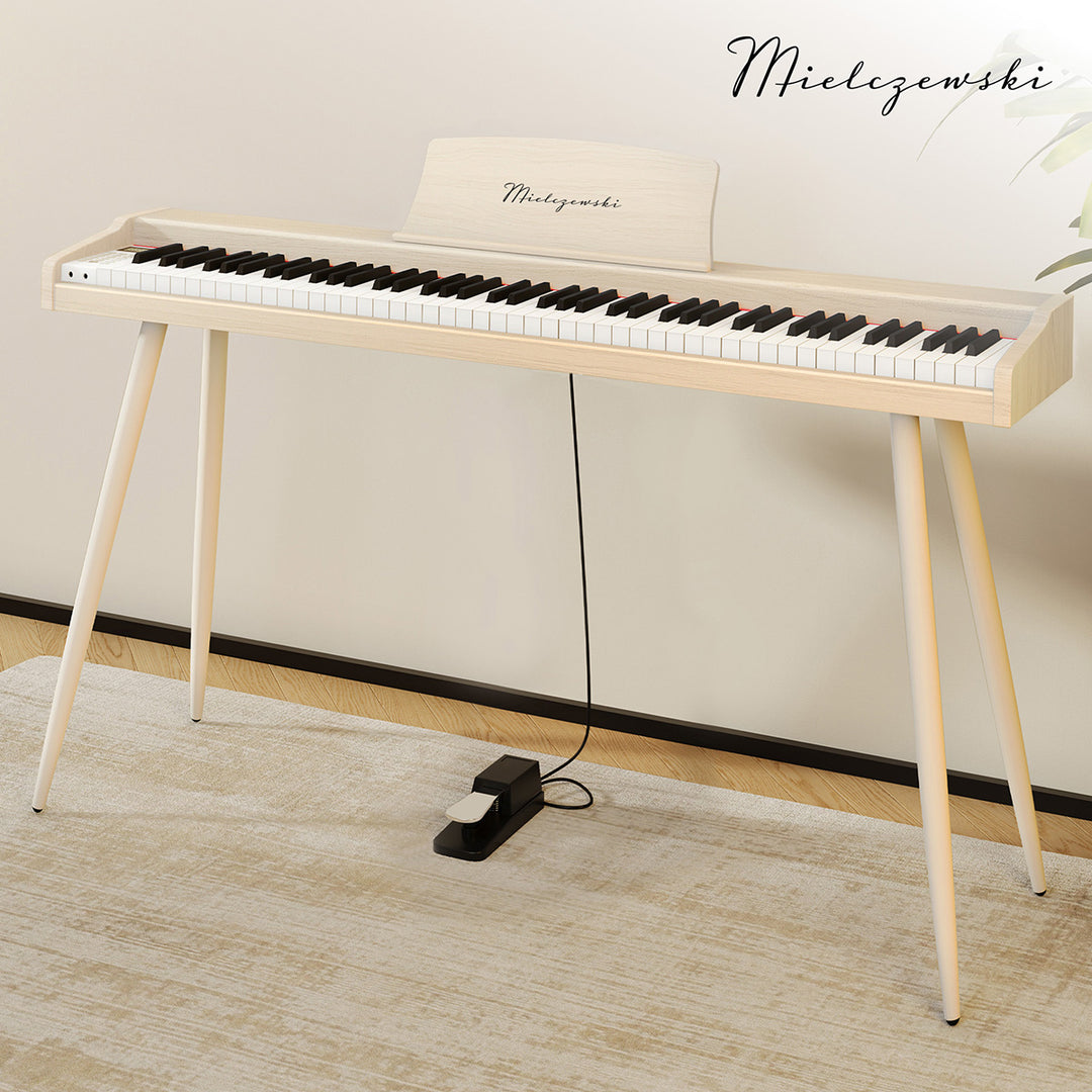 Mielczewski digitalpiano avec pieds en métal, beige