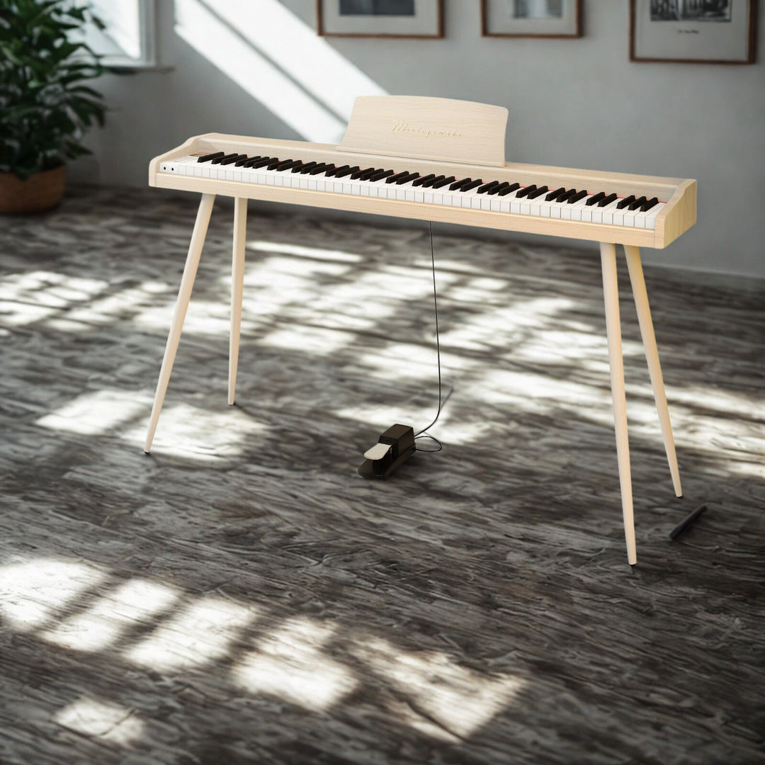 Mielczewski digitalpiano avec pieds en métal, beige