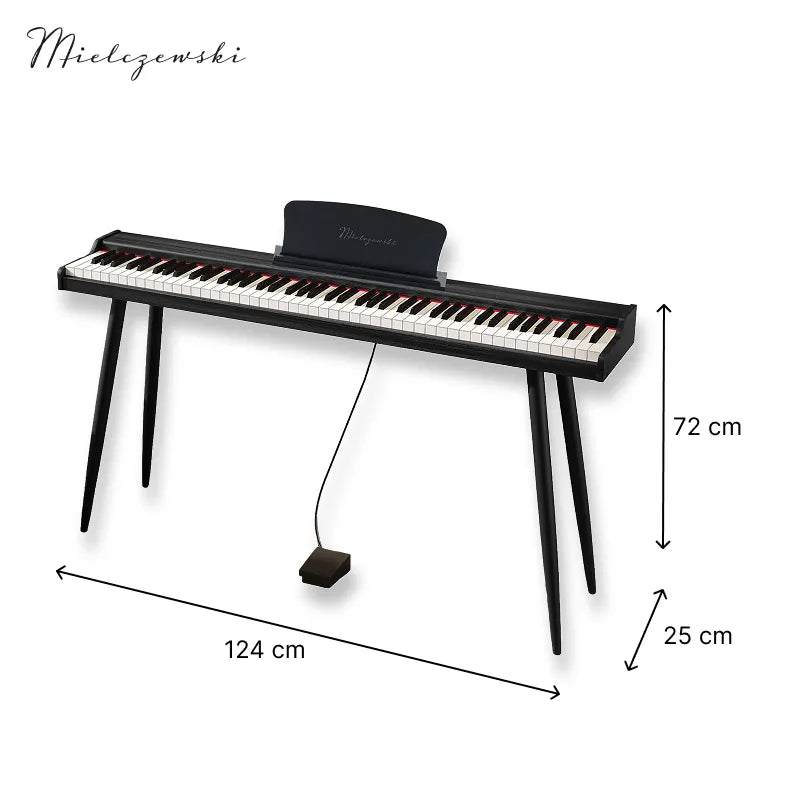 Mielczewski Canzonetta digitalpiano avec pieds, noir