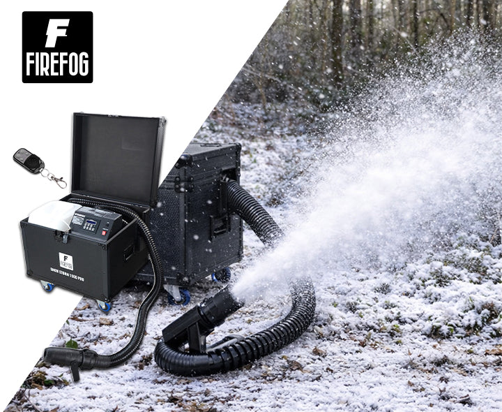 Machines à neige Firefog Snow Storm 1500 Pro de 1500 W dans un flightcase