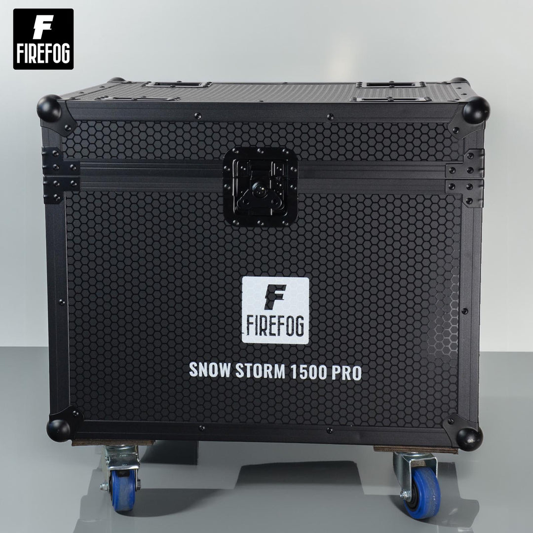Machines à neige Firefog Snow Storm 1500 Pro de 1500 W dans un flightcase
