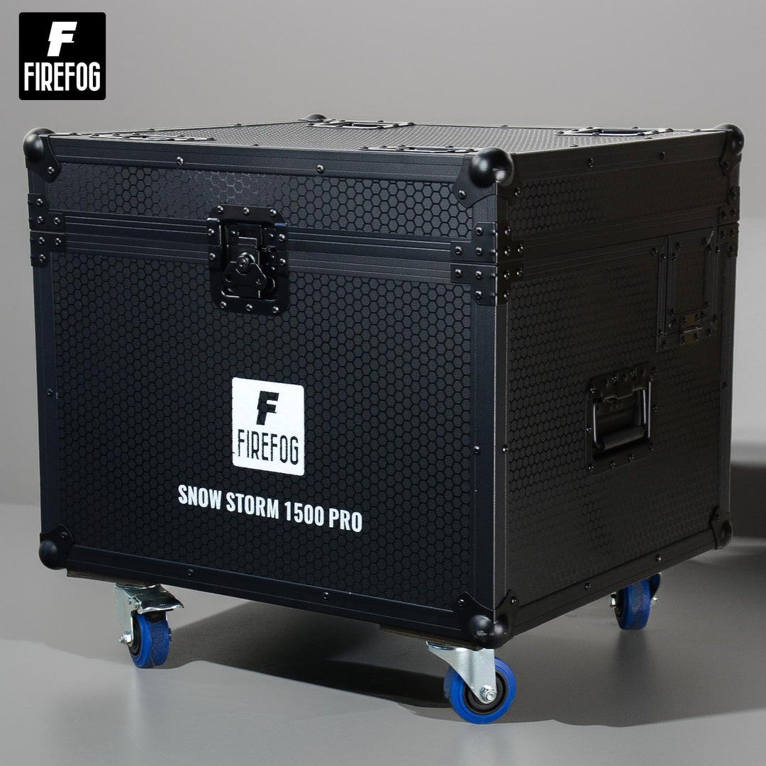 Machines à neige Firefog Snow Storm 1500 Pro de 1500 W dans un flightcase