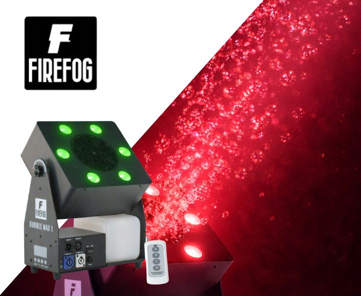 Firefog Bubble Max 1 machine à bulles avec LED, DMX et télécommande