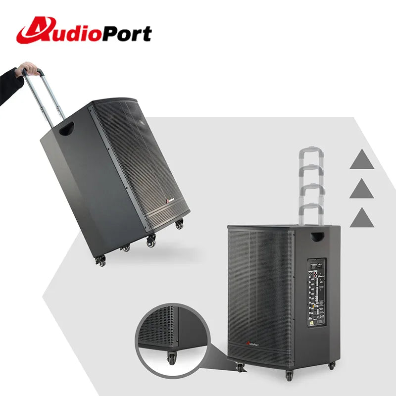 Audioport V15 enceinte active portable de 500 W avec 2 microphones