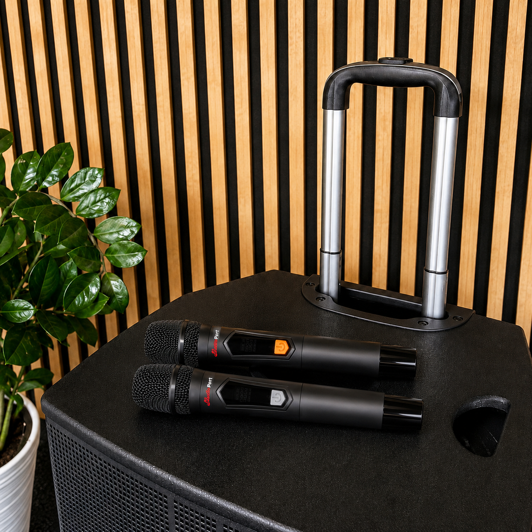 Audioport V15 enceinte active portable de 500 W avec 2 microphones