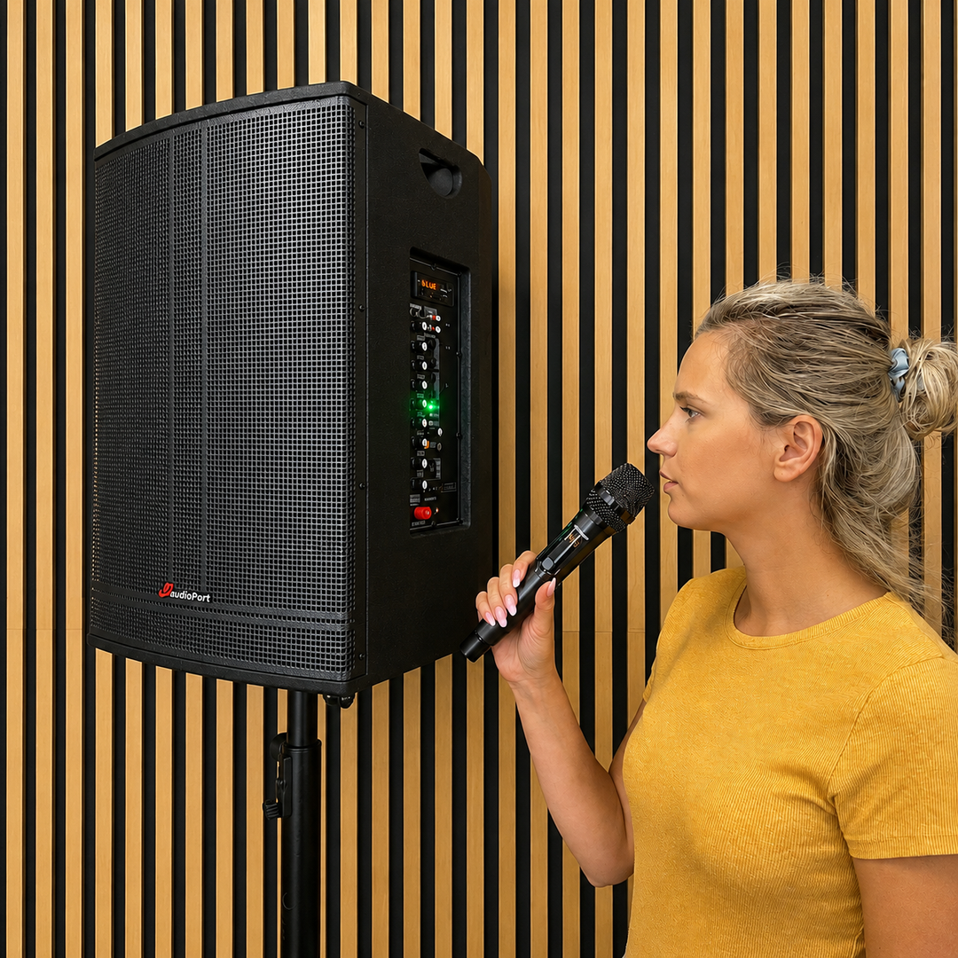 Audioport V15 enceinte active portable de 500 W avec 2 microphones