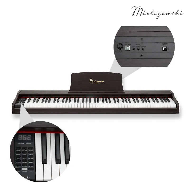 Mielczewski Tiento digitalpiano, brun foncé