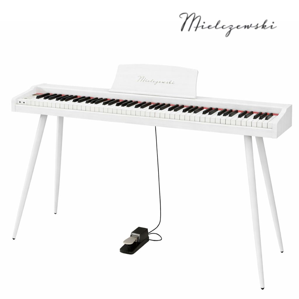 Piano numérique Mielczewski Virelai avec pieds, blanc