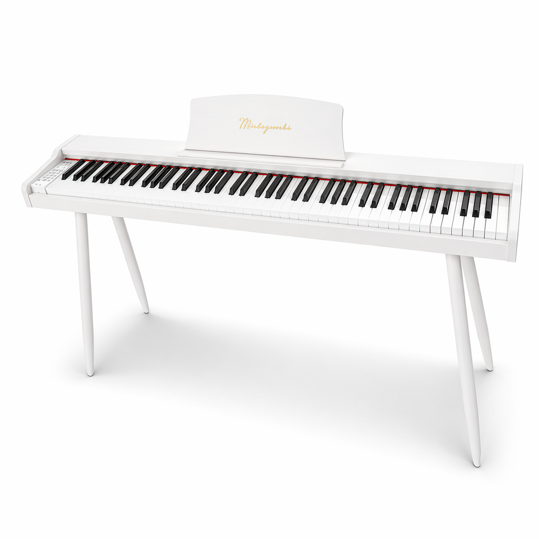 Piano numérique Mielczewski Virelai avec pieds, blanc