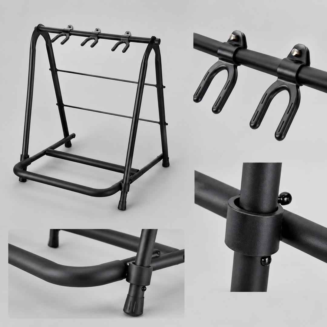 Support de guitare Hardman pour 3 guitares, pliable