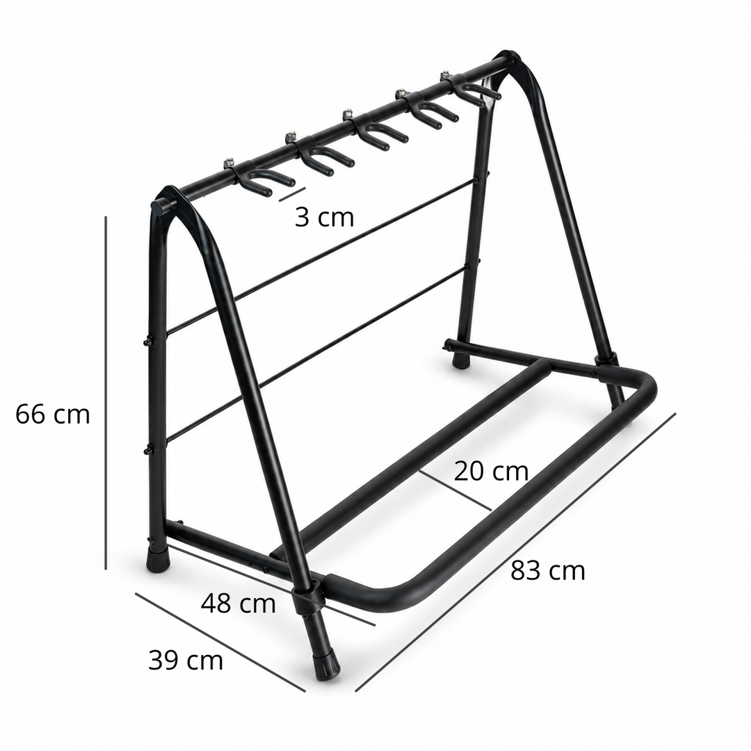 Support de guitare Hardman pour 5 guitares, pliable