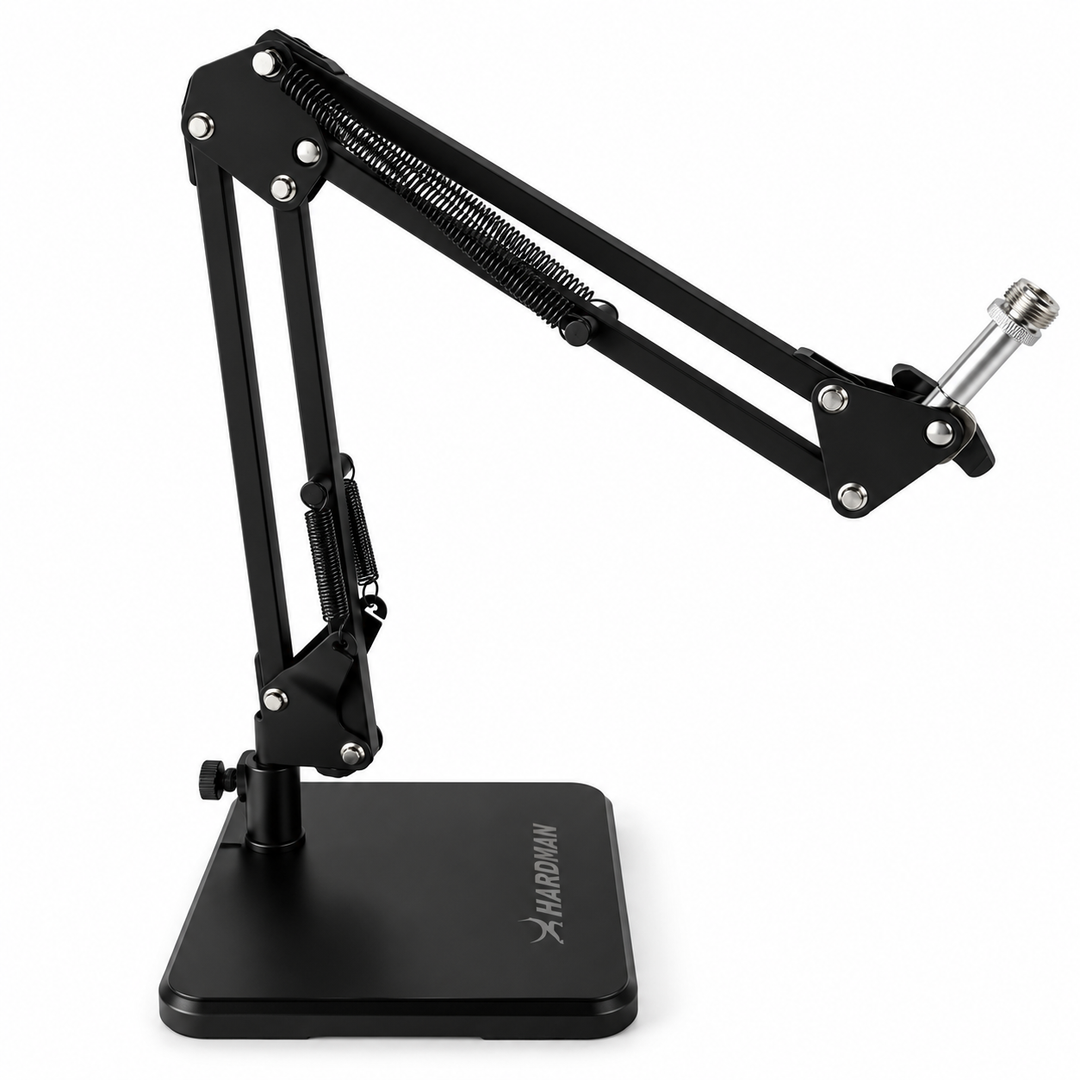 Support de microphone de table Hardman avec base et bras lourds, jusqu'à 2,5 kg