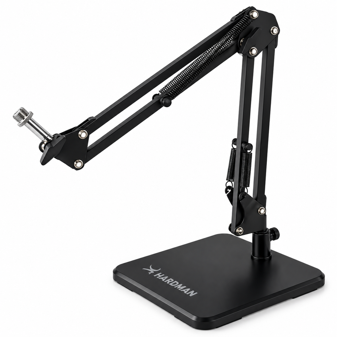 Support de microphone de table Hardman avec base et bras lourds, jusqu'à 2,5 kg