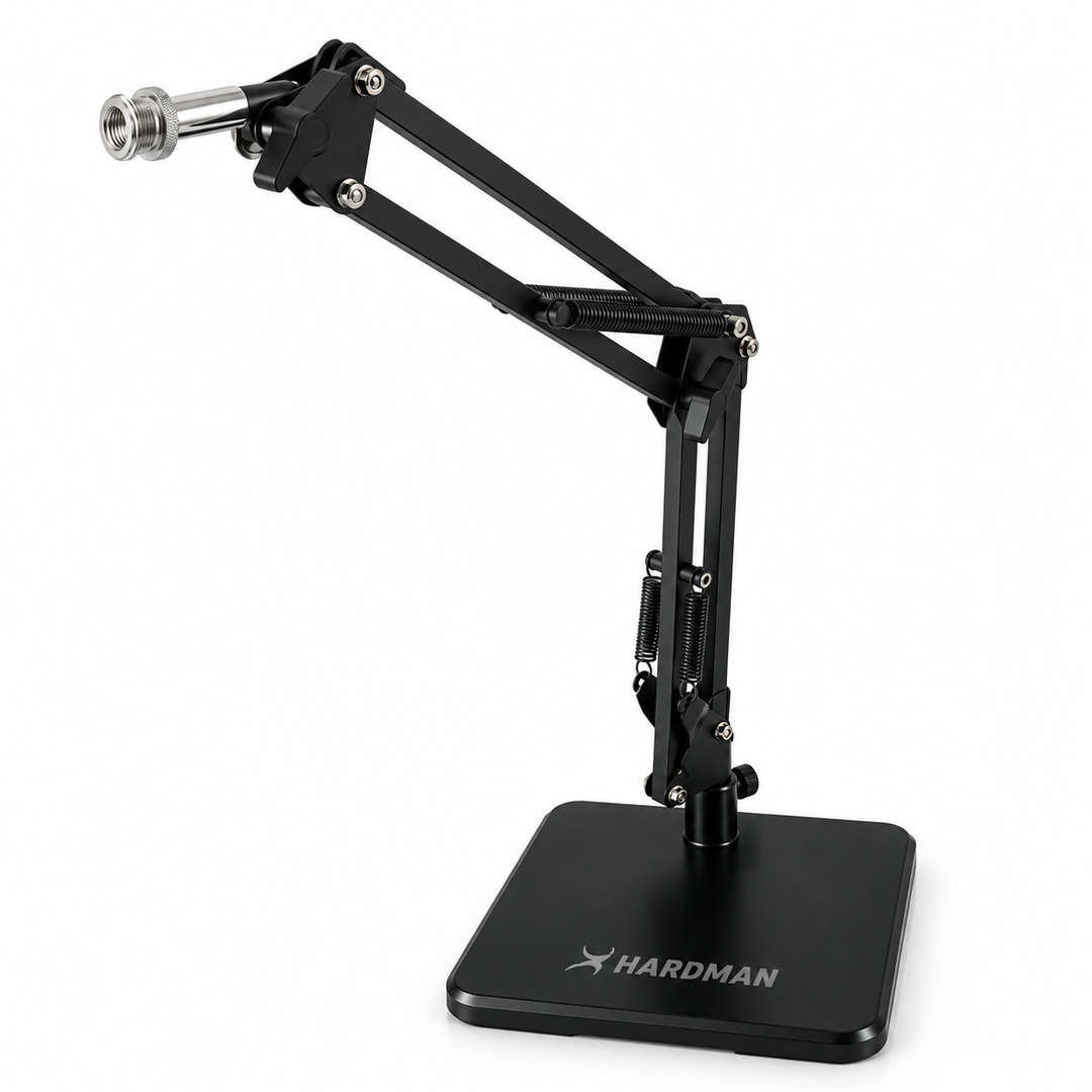 Support de microphone de table Hardman avec base et bras lourds, jusqu'à 2,5 kg