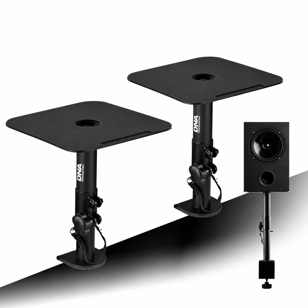 Supports de moniteurs de studio avec pince de bureau (2 pièces)