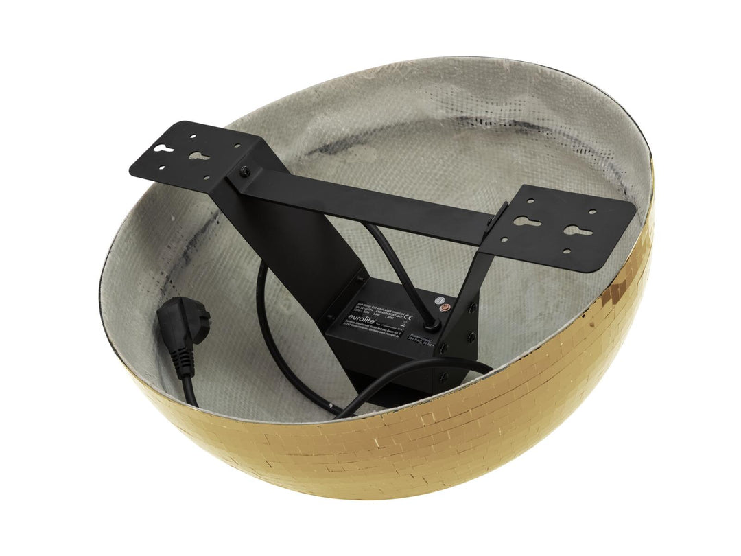 EUROLITE boule à facettes semi-miroir 50cm dorée motorisée