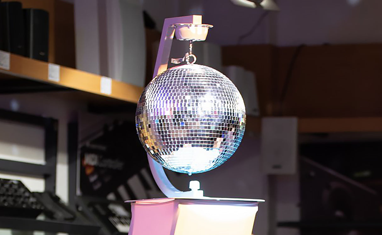 Holder with Motor for Mirror Balls up to 30cm (White)