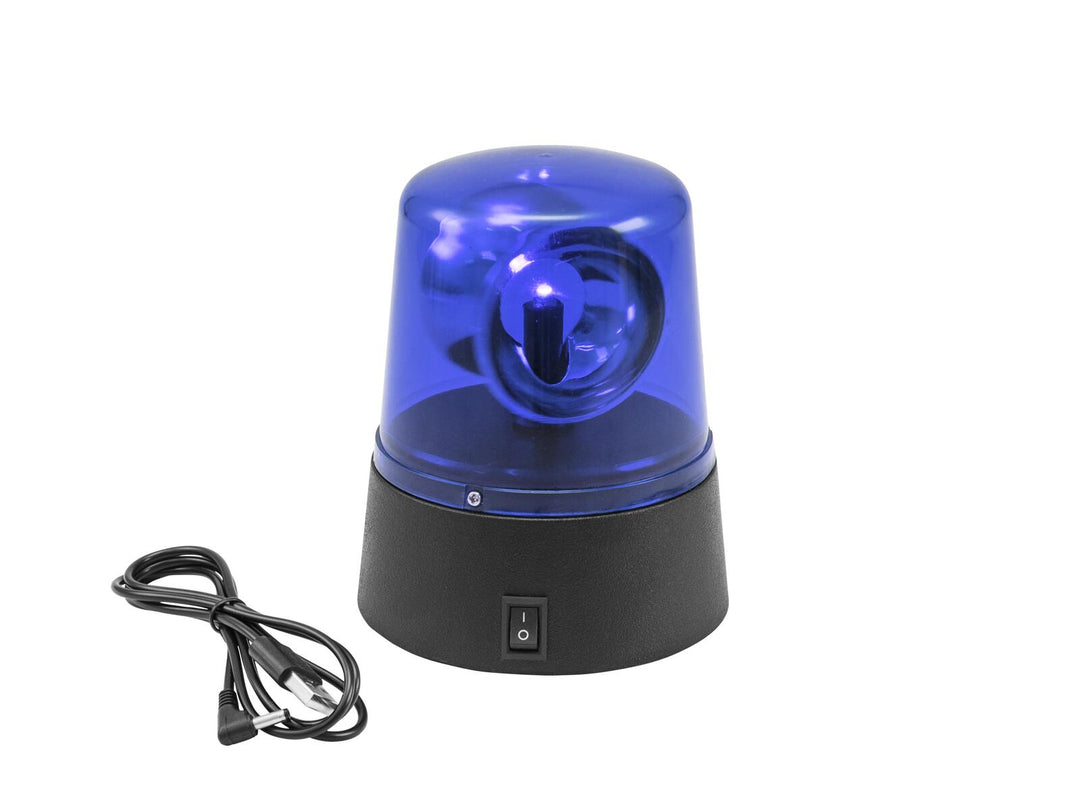 EUROLITE LED Mini gyrophare de police bleu USB/Battery