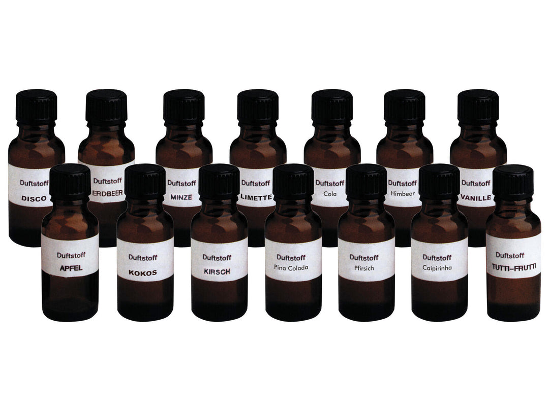 EUROLITE Set de fragrances pour fumée avec 1 de chacune des 14 fragrances