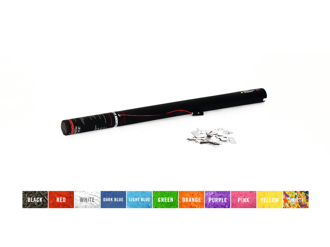TCM FX Canon à confettis électrique 80cm, blanc/argent