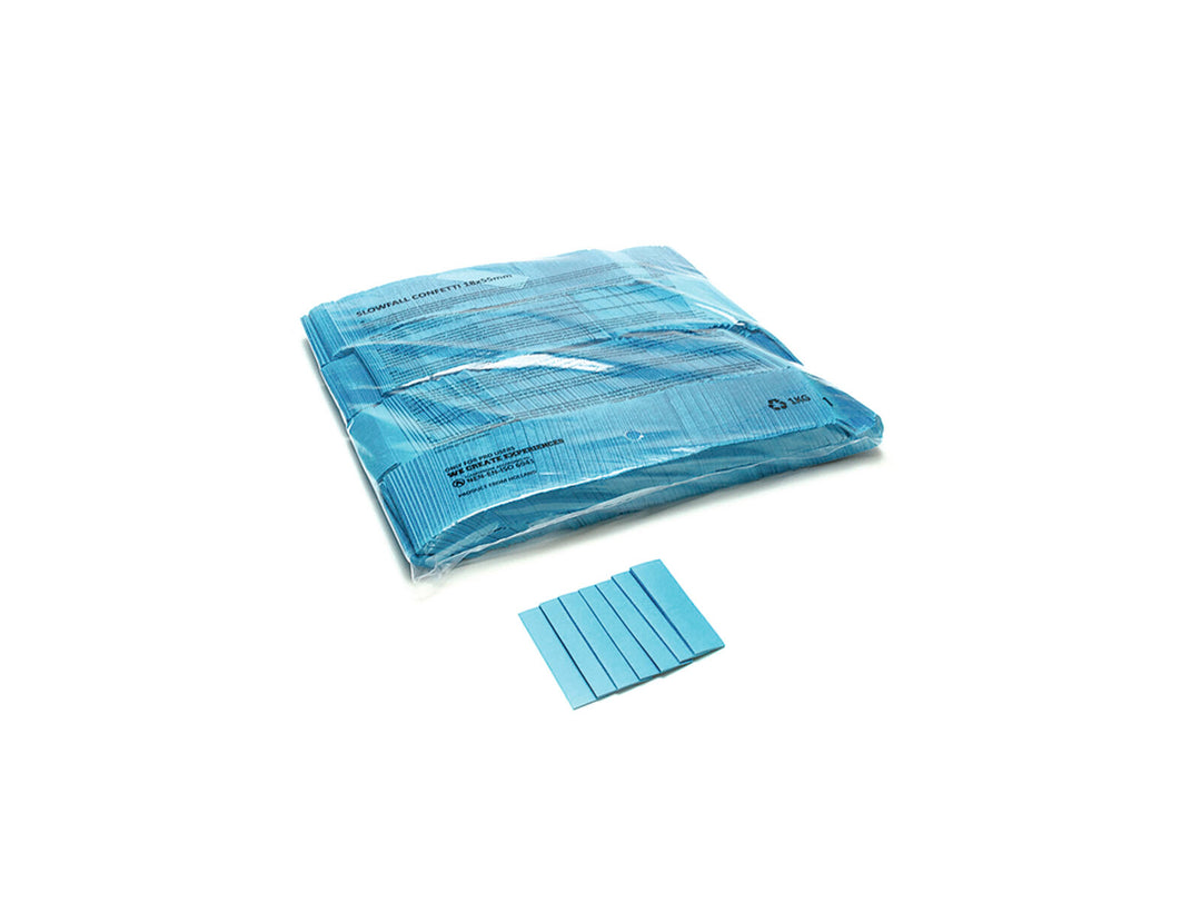 Confettis rectangulaires TCM FX Slowfall 55x18mm, bleu clair, 1kg