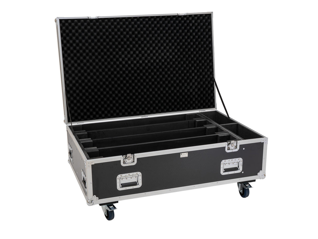ROADINGER Flightcase PRO 4x LED BAR-8 SWING with wheels