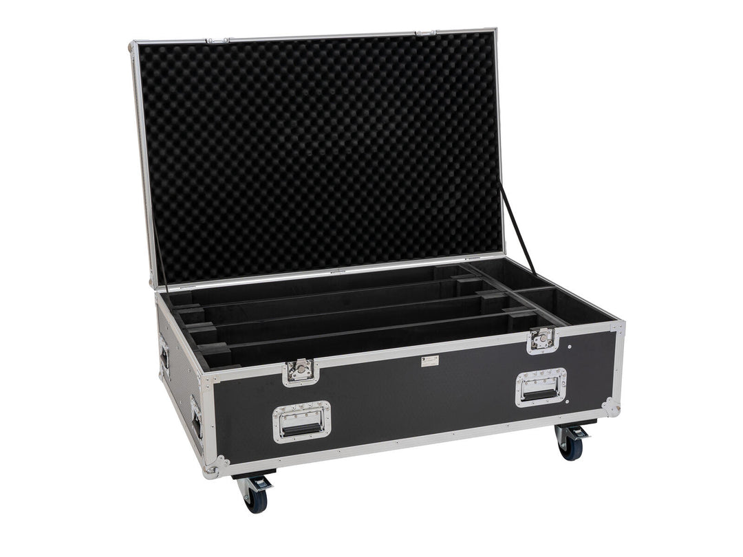 EUROLITE set 4x LED BAR-8 SWING QCL barre + Flightcase à roulettes