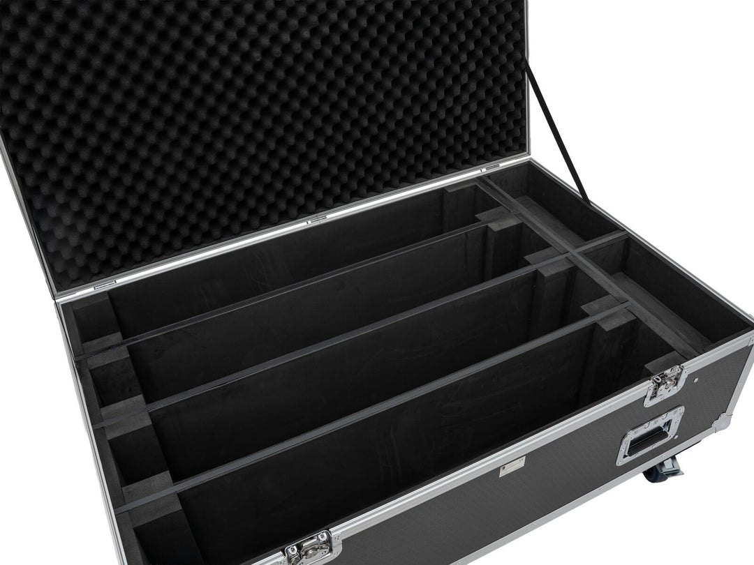 ROADINGER Flightcase PRO 4x LED BAR-8 SWING avec roulettes