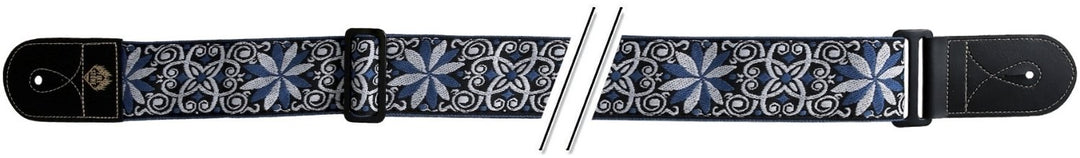 GEWA Guitares Straps F&S Folk Jacquard - Blue-White