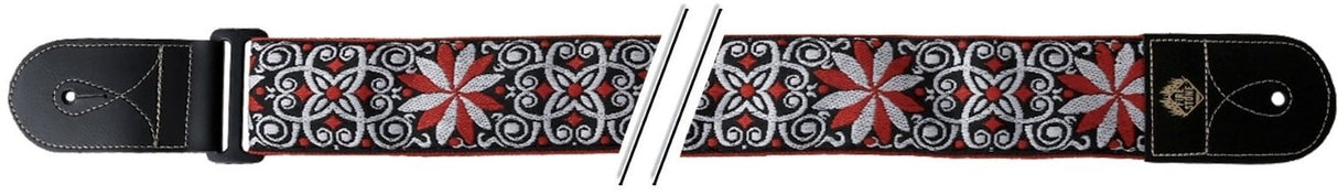 GEWA Guitar Straps F&S Folk Jacquard - Red-White