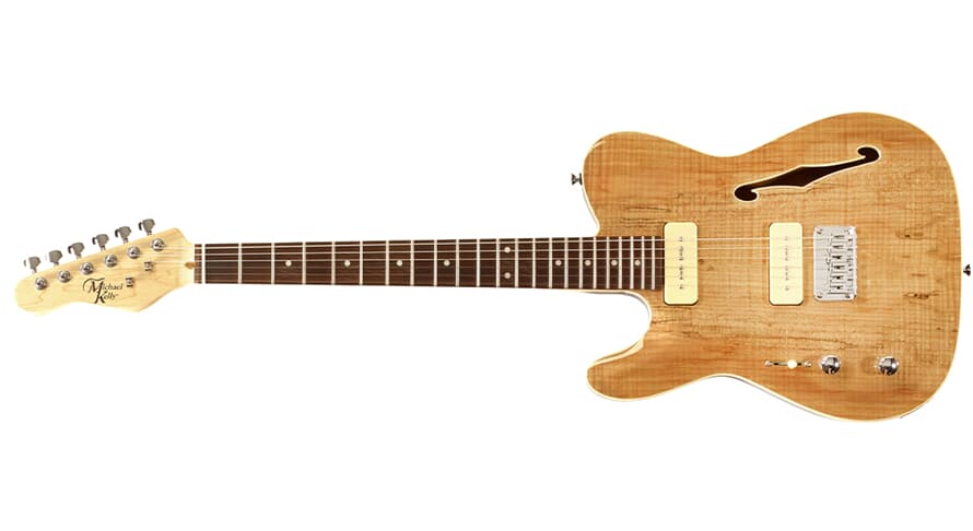 Michael Kelly 59 Thinline guitare électrique pour gaucher, Spalted Maple